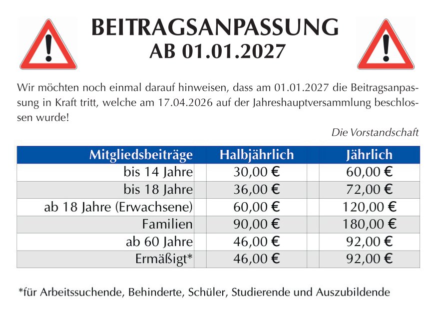 Beitragsanpassung